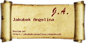 Jakubek Angelina névjegykártya
